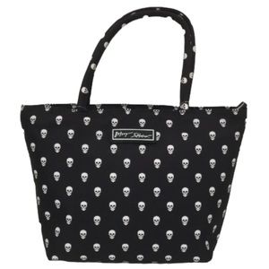 BETSY JOHNSON SKULL INSULATED SATCHEL LUNCH TOTE